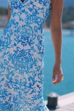 White & Blue Luxe Lace Ruffle Hem Dress 13 White & Blue Luxe Lace Ruffle Hem Dress -Sosandar Fashion Store 038b667d991dc8fefdffb9bb0ae7ba3267378454