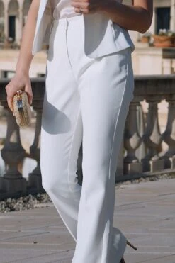 Ivory Kick Flare Trouser -Sosandar Fashion Store 065c716856719a0ccaf11bfdd455bcb99c3da204