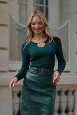 Emerald Green Gold Trim Detail Knit Top 15 Emerald Green Gold Trim Detail Knit Top -Sosandar Fashion Store 0bc4122bf4888b8d9570a8f9614197cd6575ff30