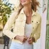 Lemon Yellow Denim Jacket -Sosandar Fashion Store 135 ss19or01yw0003 057 rc 1