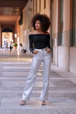 Black Luxe Sparkle Mesh Bardot Top 15 Black Luxe Sparkle Mesh Bardot Top -Sosandar Fashion Store 15437b96801f4afc5fc9bac1e33be444678fd672 1