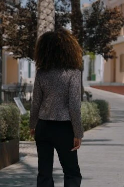 Leopard Print Faux Suede Biker Jacket -Sosandar Fashion Store 200cef2000b5a619e72f532fe37fd81883b9cf5b