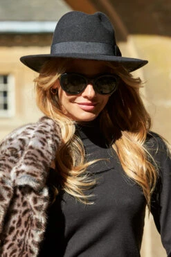 Ruth Black Fedora Hat