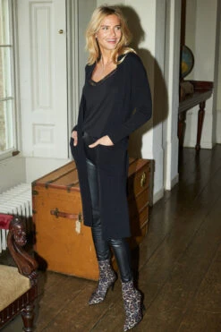 Black Longline Belted Cardigan With Pockets 11 Black Longline Belted Cardigan With Pockets -Sosandar Fashion Store 2020 08 31 aynhoe park sosandar51544