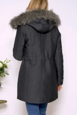 Grey Luxe Faux Fur Hooded Parka Coat 15 Grey Luxe Faux Fur Hooded Parka Coat -Sosandar Fashion Store 22d850b80d35585a9e353515e01376e57cd600e4