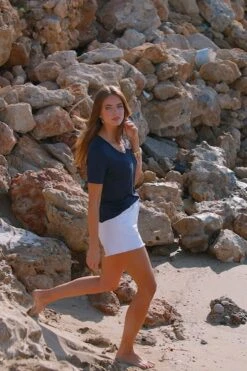 Navy Blue Zip Detail T-Shirt 11 Navy Blue Zip Detail T-Shirt -Sosandar Fashion Store 25d37b74d5fa711ec23e5abf75b6ed96a9810ff3