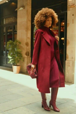 Burgundy Premium Longline Wool Mix Coat 15 Burgundy Premium Longline Wool Mix Coat -Sosandar Fashion Store 2d503f31078da29ddb9bf83585e277dc97637b1e