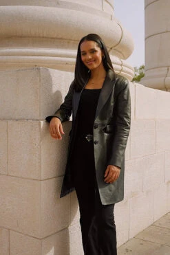 Black Premium Leather Longline Coat 15 Black Premium Leather Longline Coat -Sosandar Fashion Store 2dddde1af8550b1ca6fb08ced829859e1b80a1e7