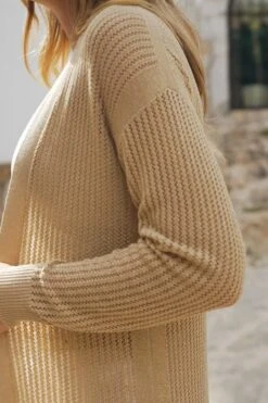 Gold Metallic Mesh Maxi Cardigan -Sosandar Fashion Store 35bd3745b3bfa21f094cba959289edbc3f2f5eb6