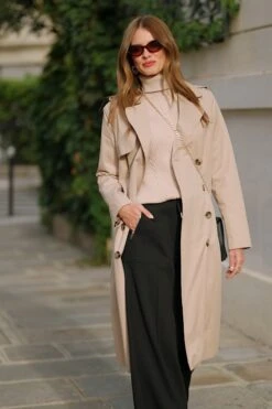 Ecru Leopard Print Lined Trench Coat -Sosandar Fashion Store 3b9afecc941bdd392a78998fa6eb178fca1ca4e5 1