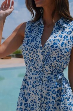 White & Blue Floral Print Broderie Anglaise Dress 11 White & Blue Floral Print Broderie Anglaise Dress -Sosandar Fashion Store 41ff41a93a152f4bf997967ba5509f905aa1489f