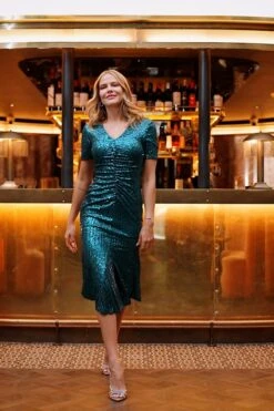 Petite Jade Green Sequin Fit & Flare Dress 13 Petite Jade Green Sequin Fit & Flare Dress -Sosandar Fashion Store 43f3b8cbddb9bf7749185e9b3e5d24568d011cbe 1