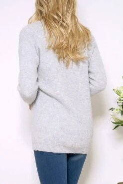 Grey Super Soft V Neck Ribbed Jumper 13 Grey Super Soft V Neck Ribbed Jumper -Sosandar Fashion Store 48359a5a4d782c7d4ac6cef1a1918f2018b2c459