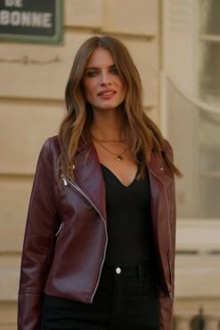 Mulberry Faux Leather Biker Jacket 17 Mulberry Faux Leather Biker Jacket -Sosandar Fashion Store 49b54234718ff321c347ef916b2545863043c97a