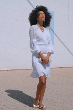 White Broderie Detail Wrap Front Summer Dress 13 White Broderie Detail Wrap Front Summer Dress -Sosandar Fashion Store 55c302a7d478e2c897e4a9845b39601a27658146