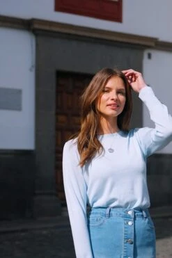 Pastel Blue Crew Neck Jumper 11 Pastel Blue Crew Neck Jumper -Sosandar Fashion Store 60d6c97eafb871556e49dfdf8d4b6336087bd796