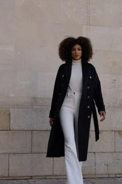 Black Longline Trench Coat With Faux Leather Trim 17 Black Longline Trench Coat With Faux Leather Trim -Sosandar Fashion Store 65fec6f4b9e8ff8b9dcf41527f89af8ae754b06f