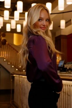 Amethyst Satin Shirt With Gold Buttons 19 Amethyst Satin Shirt With Gold Buttons -Sosandar Fashion Store 6eaf0ae5c8d4514309fd600b8aae3b718a61c1ec