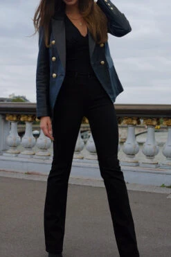 Black Mid Rise Bootcut Jeans -Sosandar Fashion Store 7086fdc85be6c351926f2f450d1ab07b6ef9738e