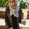 Kelly Stone Cable Knit Scarf -Sosandar Fashion Store 74 a21aw006pt s21aw086pe 046 1 3