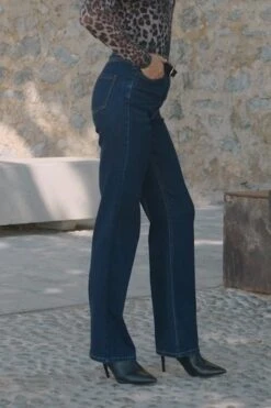 Dark Indigo Slim Wide Leg Jeans 11 Dark Indigo Slim Wide Leg Jeans -Sosandar Fashion Store 7c54fbff9a1ded2fbe7f0ec3b1b04bffb072277c