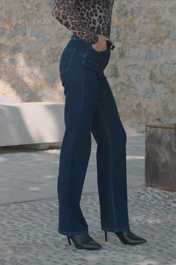 Dark Indigo Slim Wide Leg Jeans 7 Dark Indigo Slim Wide Leg Jeans - Image 5