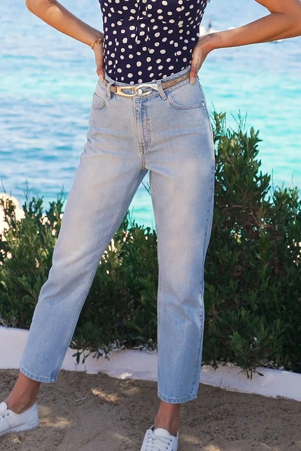 Light Wash Blue Straight Leg Jeans 8 Light Wash Blue Straight Leg Jeans - Image 6