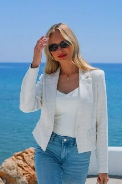 Ivory Boucle Jacket With Collar 21 Ivory Boucle Jacket With Collar -Sosandar Fashion Store 8ef552ecd4ad925e6f83713a61dcd28f641b7939