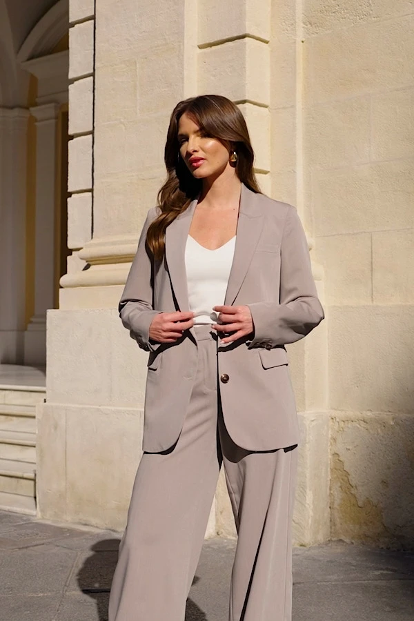 Natural Longline Blazer 10 Natural Longline Blazer - Image 8