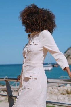 Ecru Pocket Detail Denim Dress 11 Ecru Pocket Detail Denim Dress -Sosandar Fashion Store 9e23e8a6d96bd77d63248c9bc1a34e756b6141fd