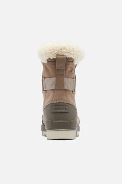Sorel Taupe Leather Shearling Collar Hiker Boot 10 Sorel Taupe Leather Shearling Collar Hiker Boot -Sosandar Fashion Store a21fw009bn0003 21