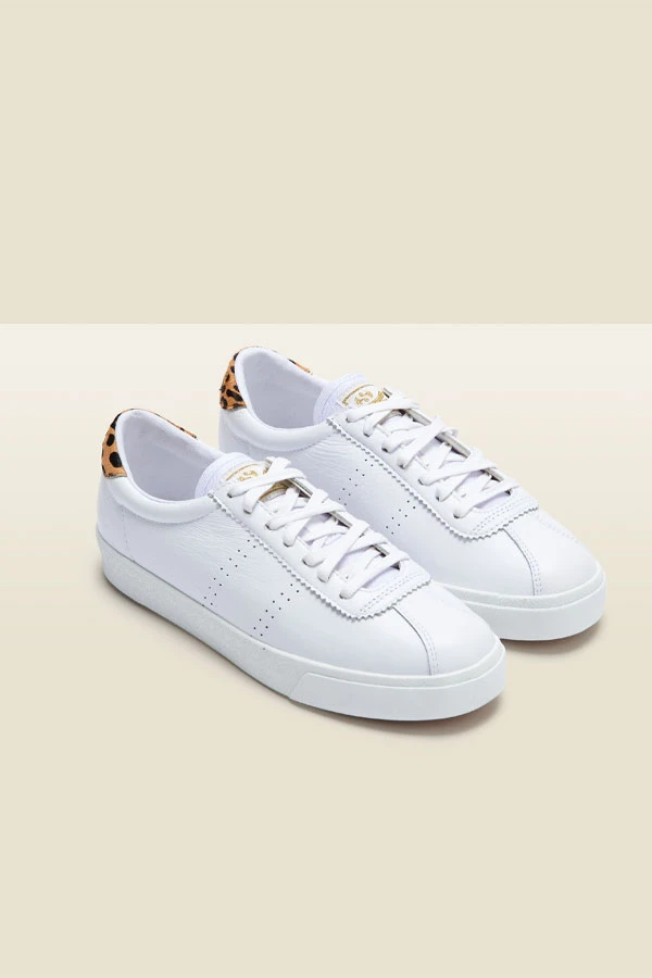 White Superga 2843 Leopard Print Panel Trainers 3 White Superga 2843 Leopard Print Panel Trainers