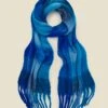 Blue Check Print Chunky Knit Scarf -Sosandar Fashion Store a22ac051be0027 a