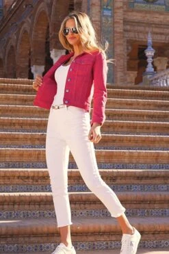 Hot Pink Denim Jacket 11 Hot Pink Denim Jacket -Sosandar Fashion Store a587cd31493819c33775f6932156806e3df1b54e