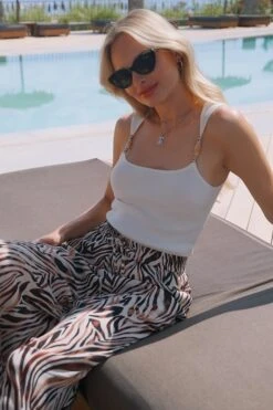 White Beaded Strap Vest Top -Sosandar Fashion Store af2d83cfd565114dedc807a463b1e1289c8460a1