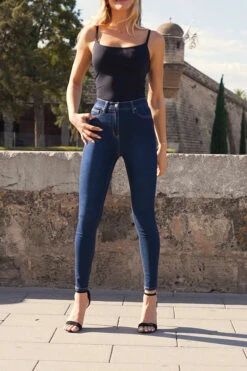 Indigo Blue Ultra-Stretch Comfort Fit Skinny Jeans -Sosandar Fashion Store b36a9ae55a3ddc40a324f6cf7e3811327c3c2f91