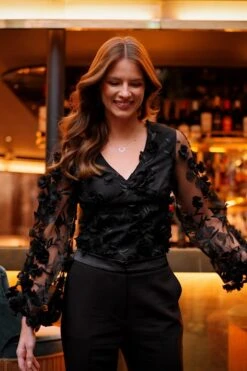 Black Floral Lace Sleeve Detail Blouse 15 Black Floral Lace Sleeve Detail Blouse -Sosandar Fashion Store b41e205acdb55a0f48e0d3fc2208dff80e5c109e