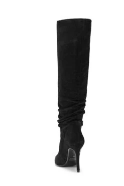 Belle Black Suede Heeled Slouch High Leg Boot 11 Belle Black Suede Heeled Slouch High Leg Boot -Sosandar Fashion Store b7925b88efcfed096a85ad503c11eeaadfcaf8d9