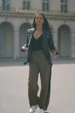 Black Longline Leather Biker Jacket -Sosandar Fashion Store c47e08d81ad5dd468caeb9eed9116f125f21b4d7