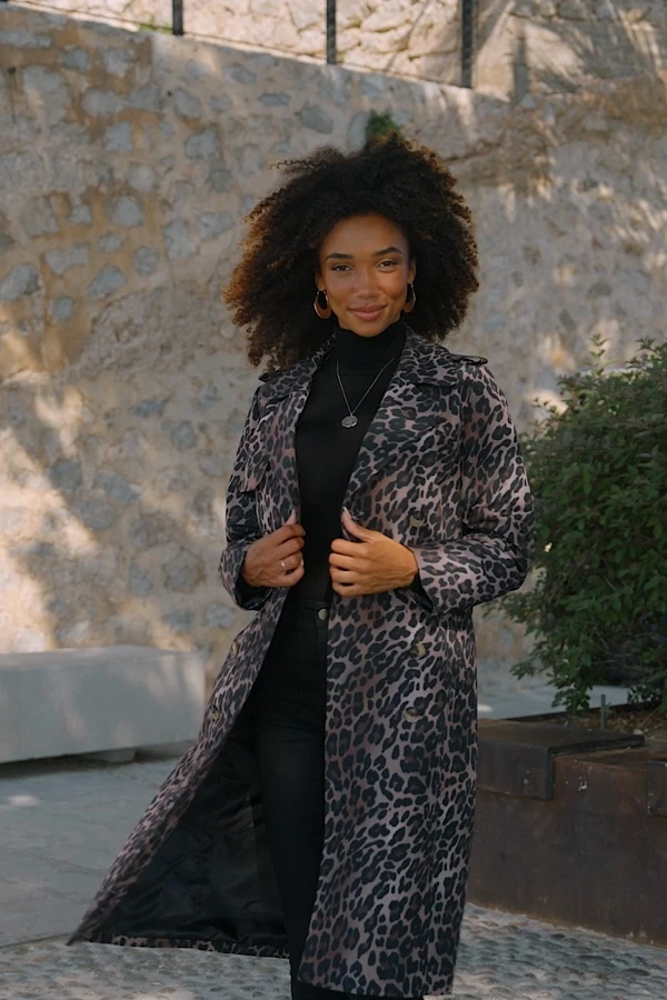 Leopard Print Trench Coat 10 Leopard Print Trench Coat - Image 8