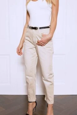 Ecru Girlfriend Jeans 21 Ecru Girlfriend Jeans -Sosandar Fashion Store d5160d9f928bd61f43f762eb6d1f6257a0b75ed4