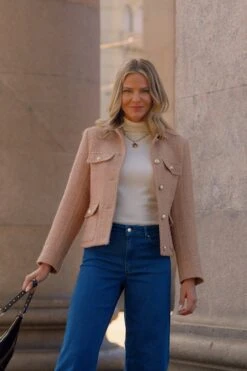 Camel Boucle Jacket With Gold Buttons 15 Camel Boucle Jacket With Gold Buttons -Sosandar Fashion Store dd572c101d2b33868ec1cf3510aaa63d94529900 1