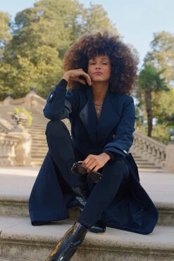 Navy Blue Military Longline Belted Coat 17 Navy Blue Military Longline Belted Coat -Sosandar Fashion Store ee8d5e6097d390571f5958f92174d5ecc9f4339d