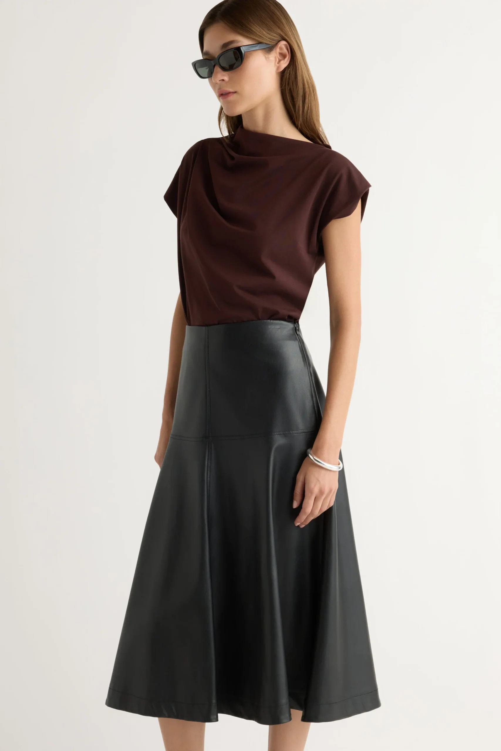 Sosandar Fashion Store -Sosandar Fashion Store harley a line vegan leather skirt black 2 dad9b67c ef49 4d72 89a3 e218f9a60a27 scaled