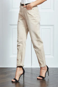 Ecru Girlfriend Jeans 17 Ecru Girlfriend Jeans -Sosandar Fashion Store s107 girlfriend jean 022