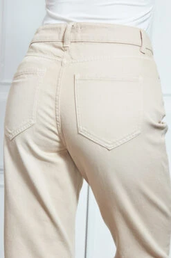 Ecru Girlfriend Jeans 20 Ecru Girlfriend Jeans -Sosandar Fashion Store s107 girlfriend jean 058