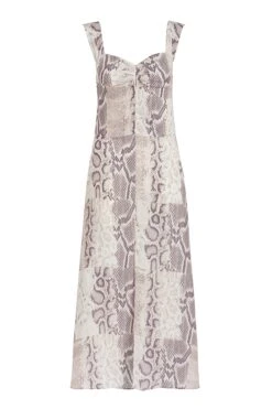 Coffee & Cream Animal Print Maxi Dress 27 Coffee & Cream Animal Print Maxi Dress -Sosandar Fashion Store s19ds349