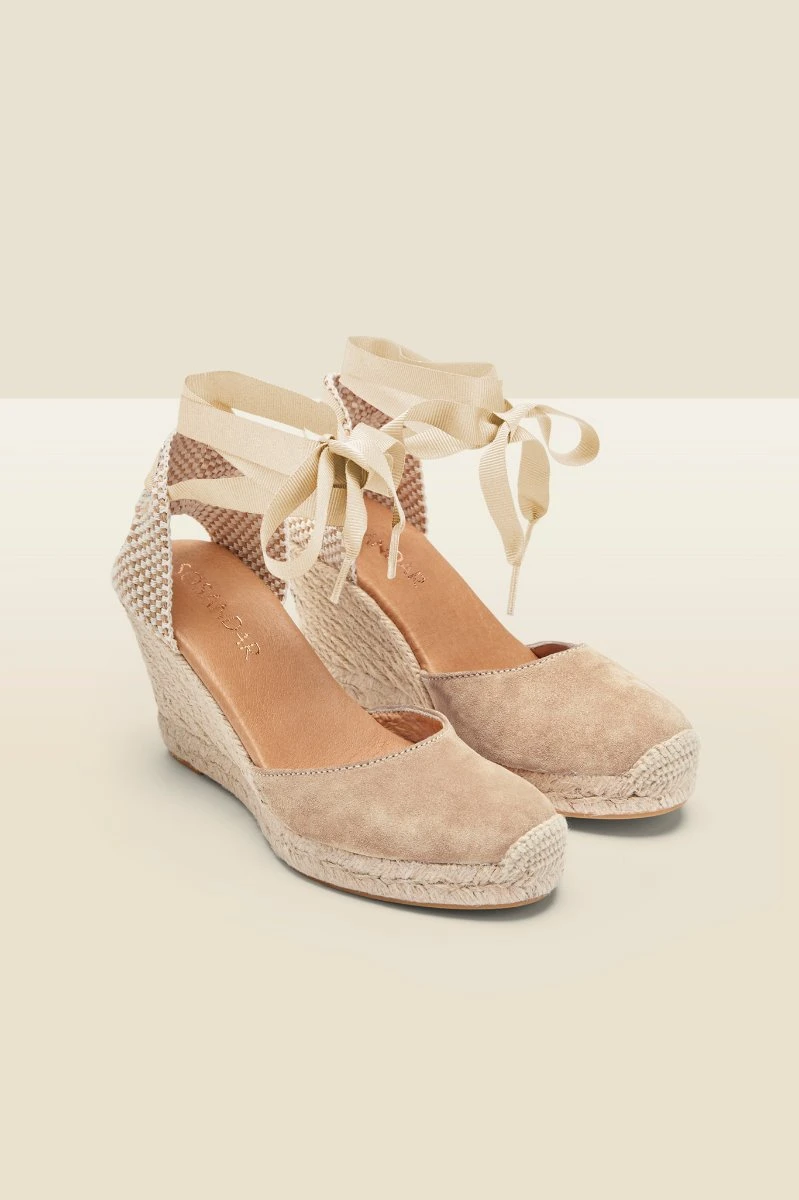 Perla Taupe Suede Valenciana Wedge Espadrille 3 Perla Taupe Suede Valenciana Wedge Espadrille