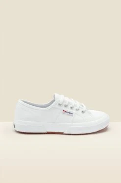 Superga 2750 Cotu Classic White Canvas Trainers 13 Superga 2750 Cotu Classic White Canvas Trainers -Sosandar Fashion Store s20xf001we0001 a