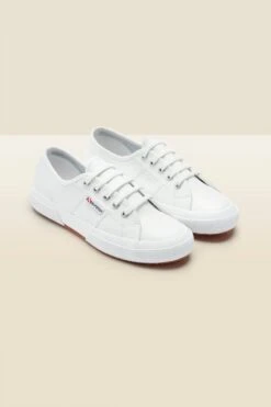 Superga 2750 Cotu Classic White Canvas Trainers 12 Superga 2750 Cotu Classic White Canvas Trainers -Sosandar Fashion Store s20xf001we0001 b
